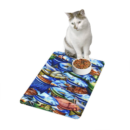 Pet Food Mat (12x18) Fish