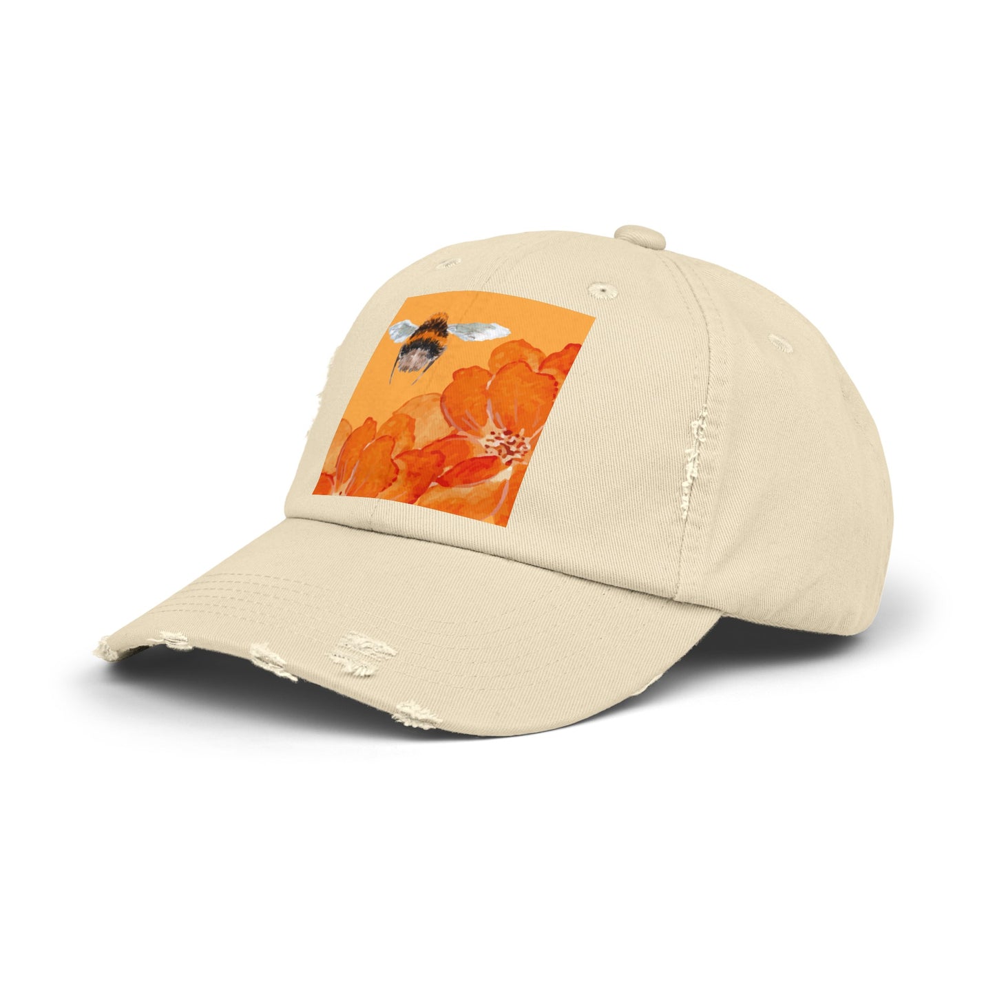 Bee 2 Unisex Distressed Cap