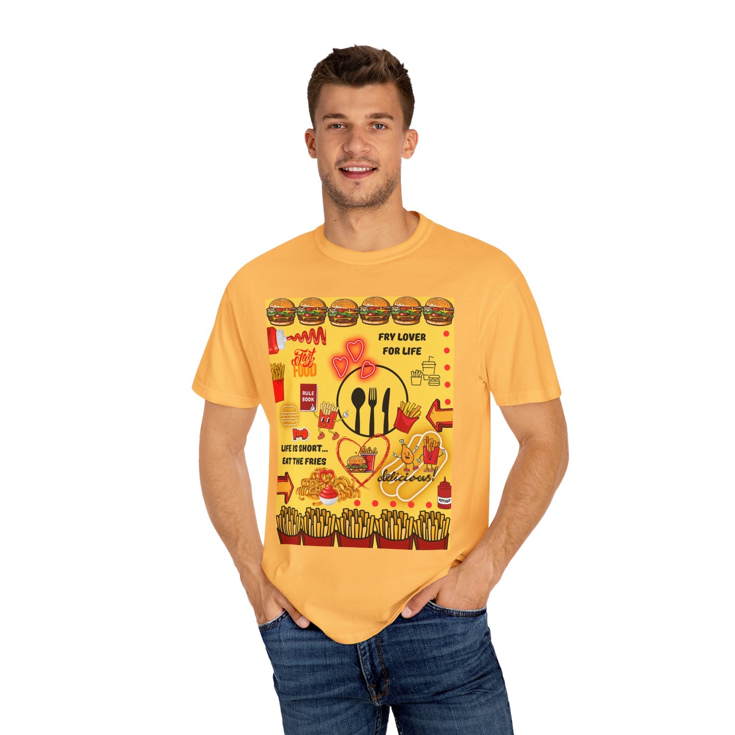 Eat The Fries Unisex Garment-Dyed T-shirt
