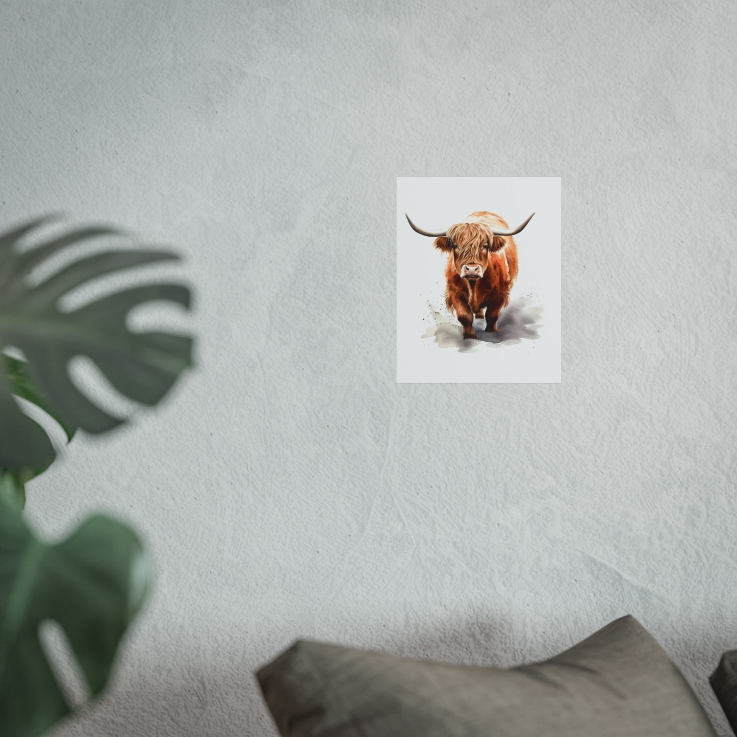 Highland Cow Walking Fine Art Posters