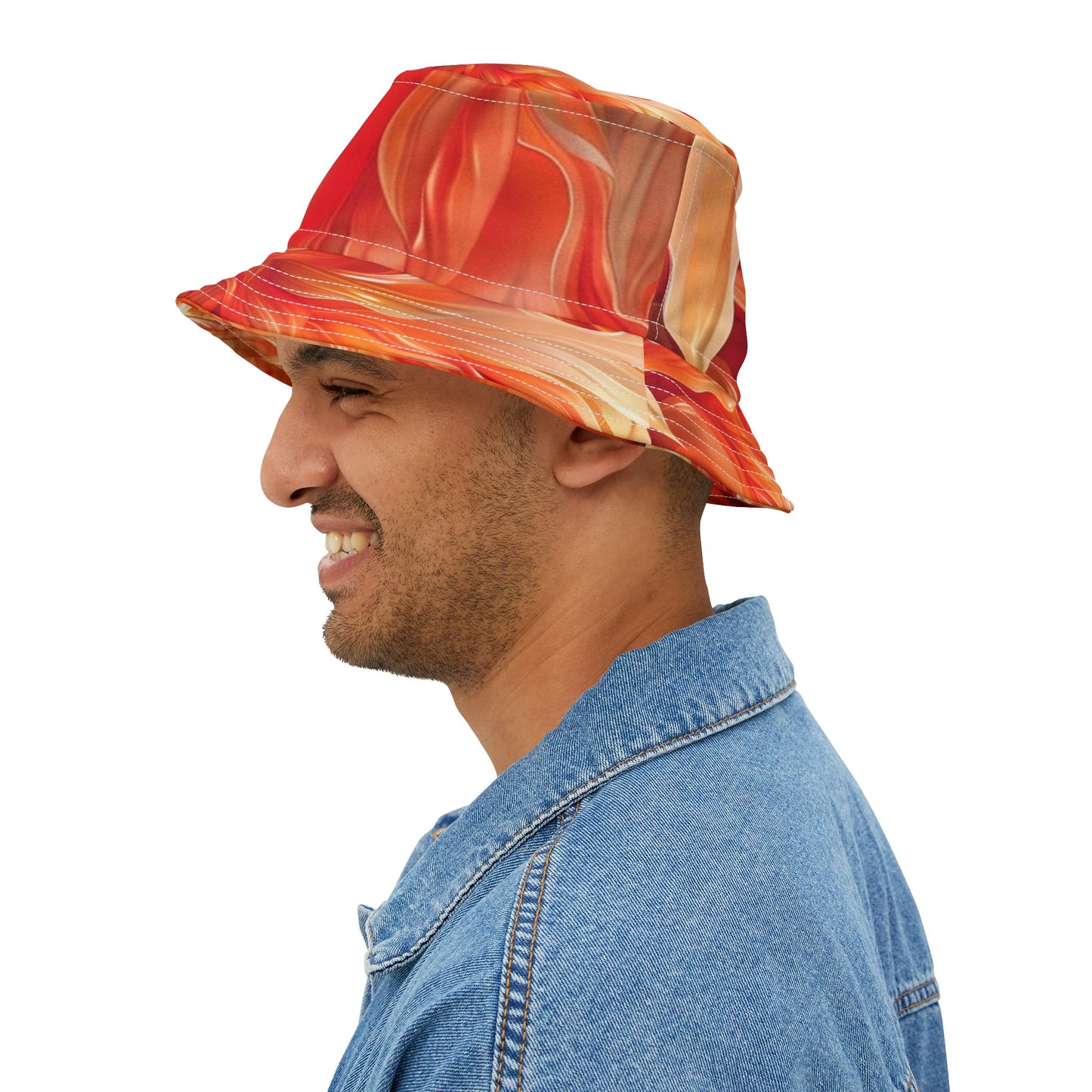 Bucket Hat (AOP) Orange Floral 2