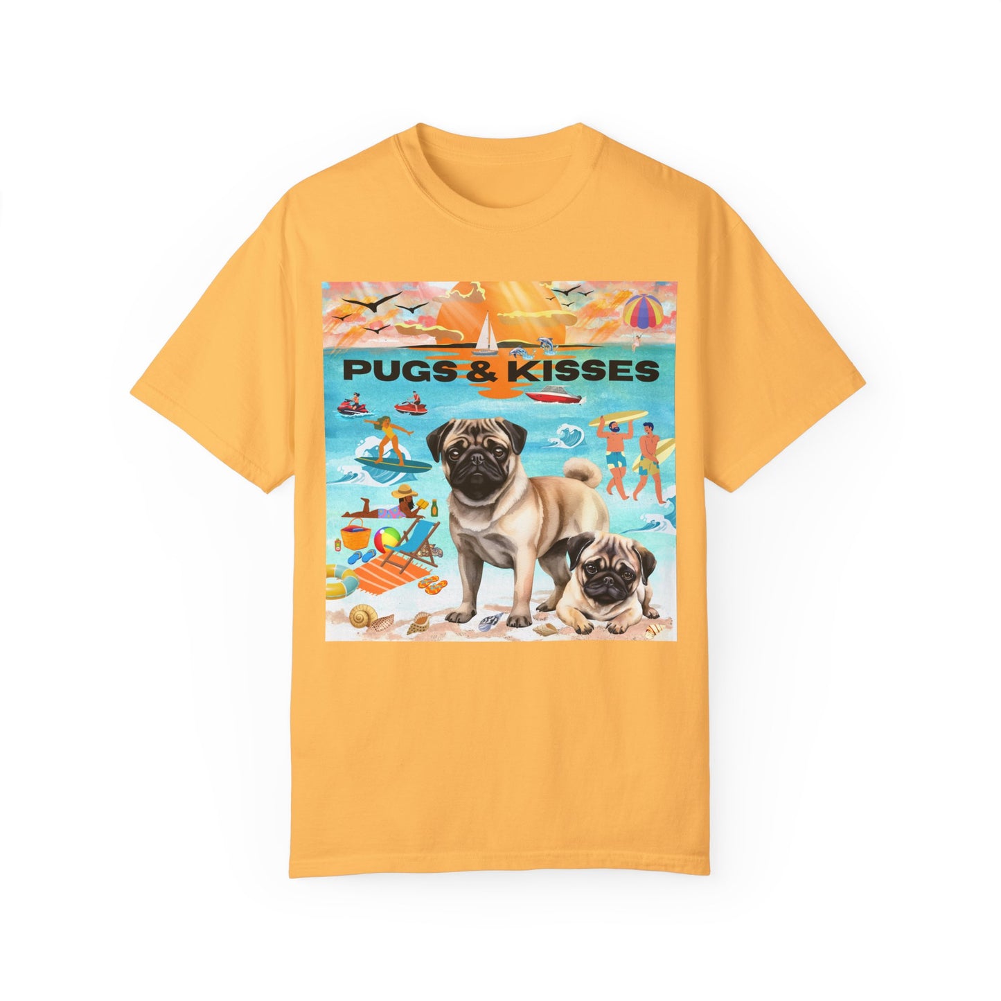 Pugs & Kisses Unisex Garment-Dyed T-shirt