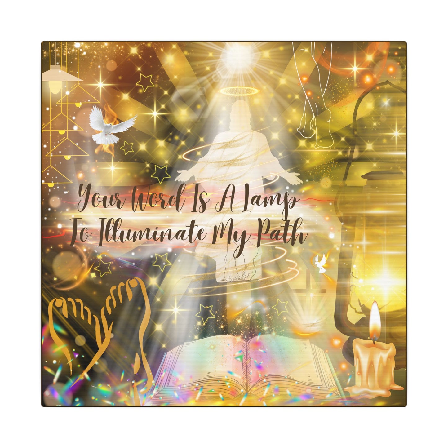 Your Word - Inspirational Wall Art, Custom Canvas Print, Home Decor, Motivational Quote, Spiritual Artwork, Wall Decor Gift