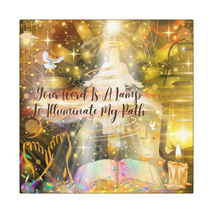 Your Word - Inspirational Wall Art, Custom Canvas Print, Home Decor, Motivational Quote, Spiritual Artwork, Wall Decor Gift