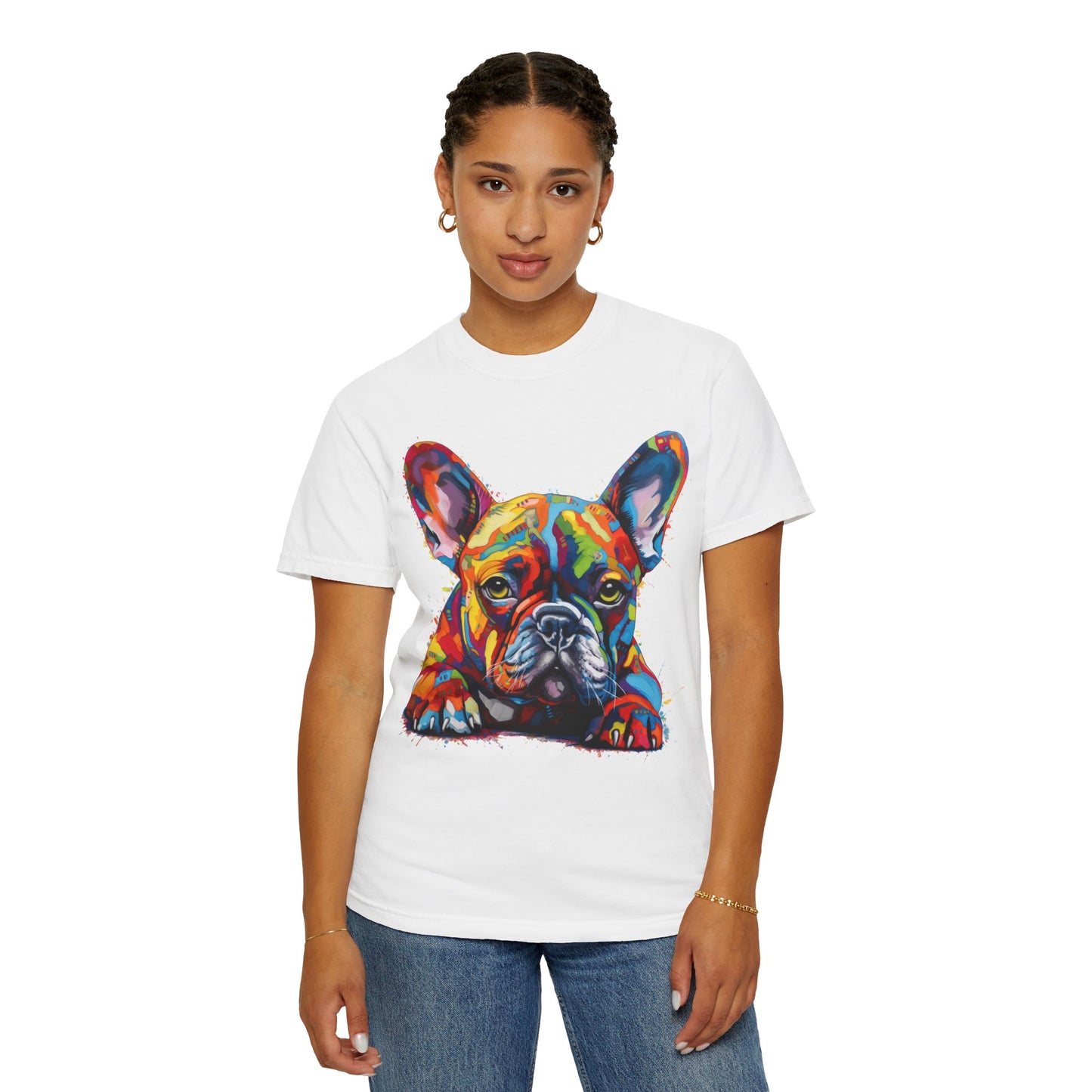 Frenchie In Color 2 Unisex Garment-Dyed T-shirt