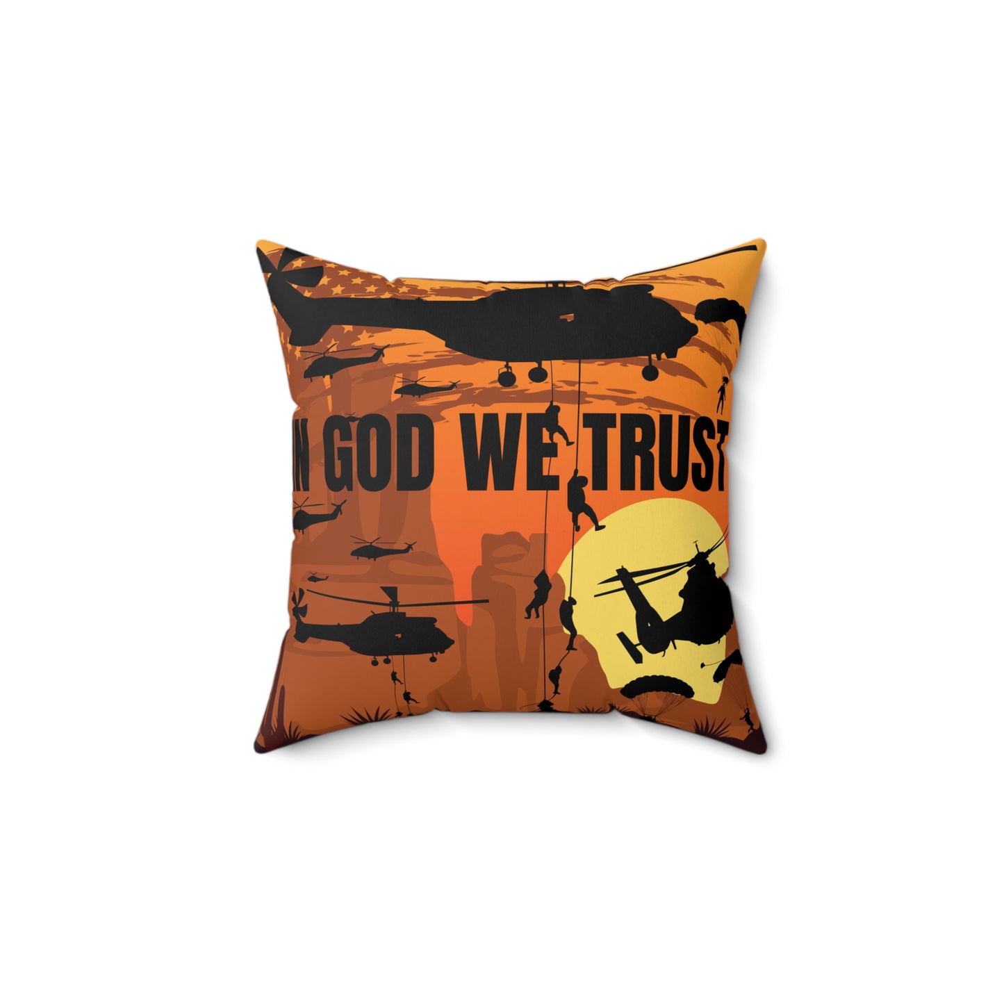 In God We Trust Spun Polyester Square Pillow