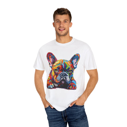 Frenchie In Color 2 Unisex Garment-Dyed T-shirt