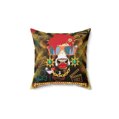 Moo-vie Star Spun Polyester Square Pillow