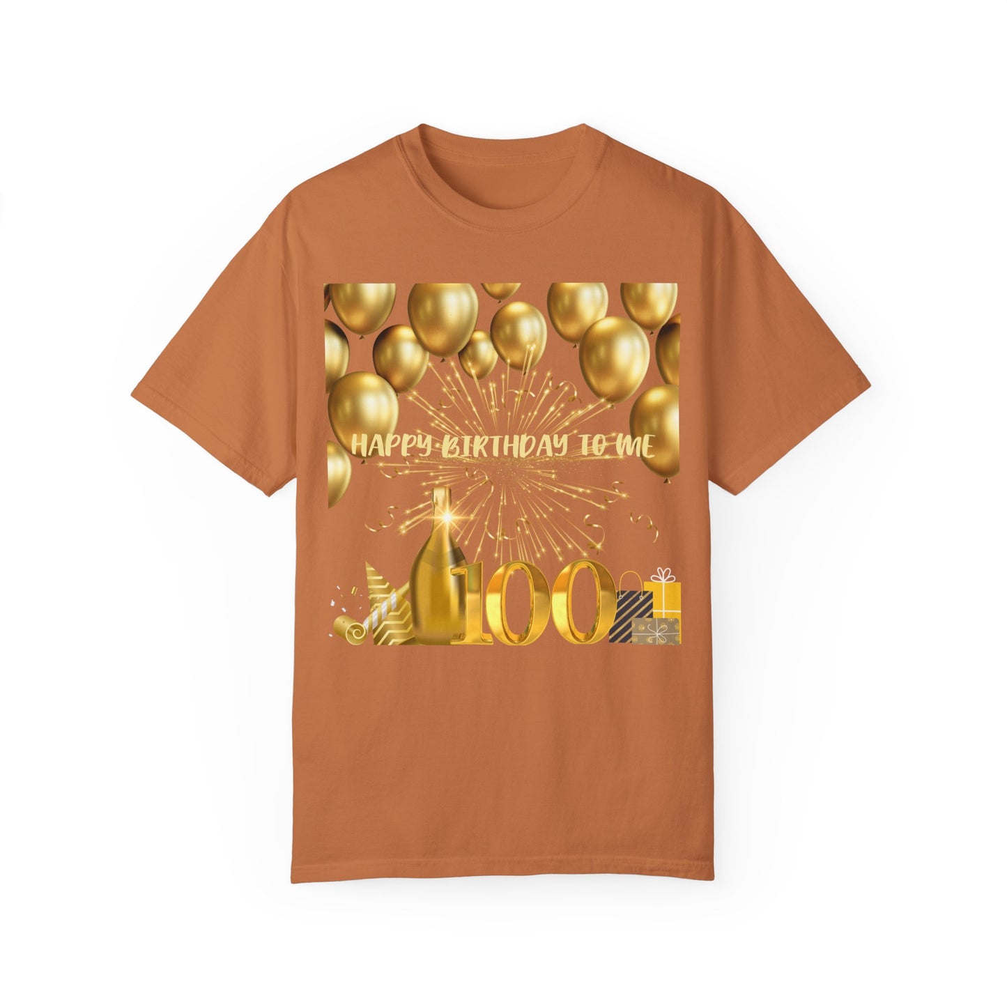 Happy Birthday 100 Unisex Garment-Dyed T-shirt