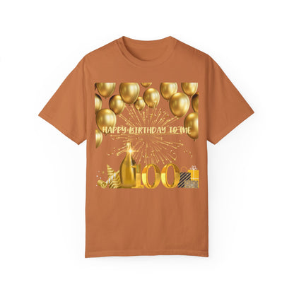 Happy Birthday 100 Unisex Garment-Dyed T-shirt