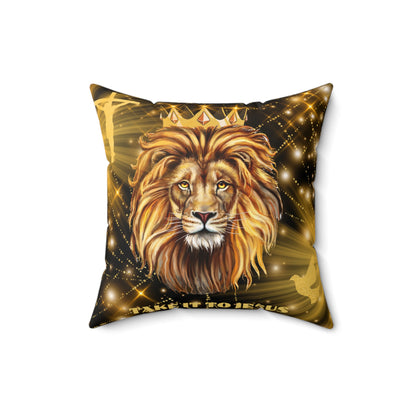 Take It To Jesus Spun Polyester Square Pillow