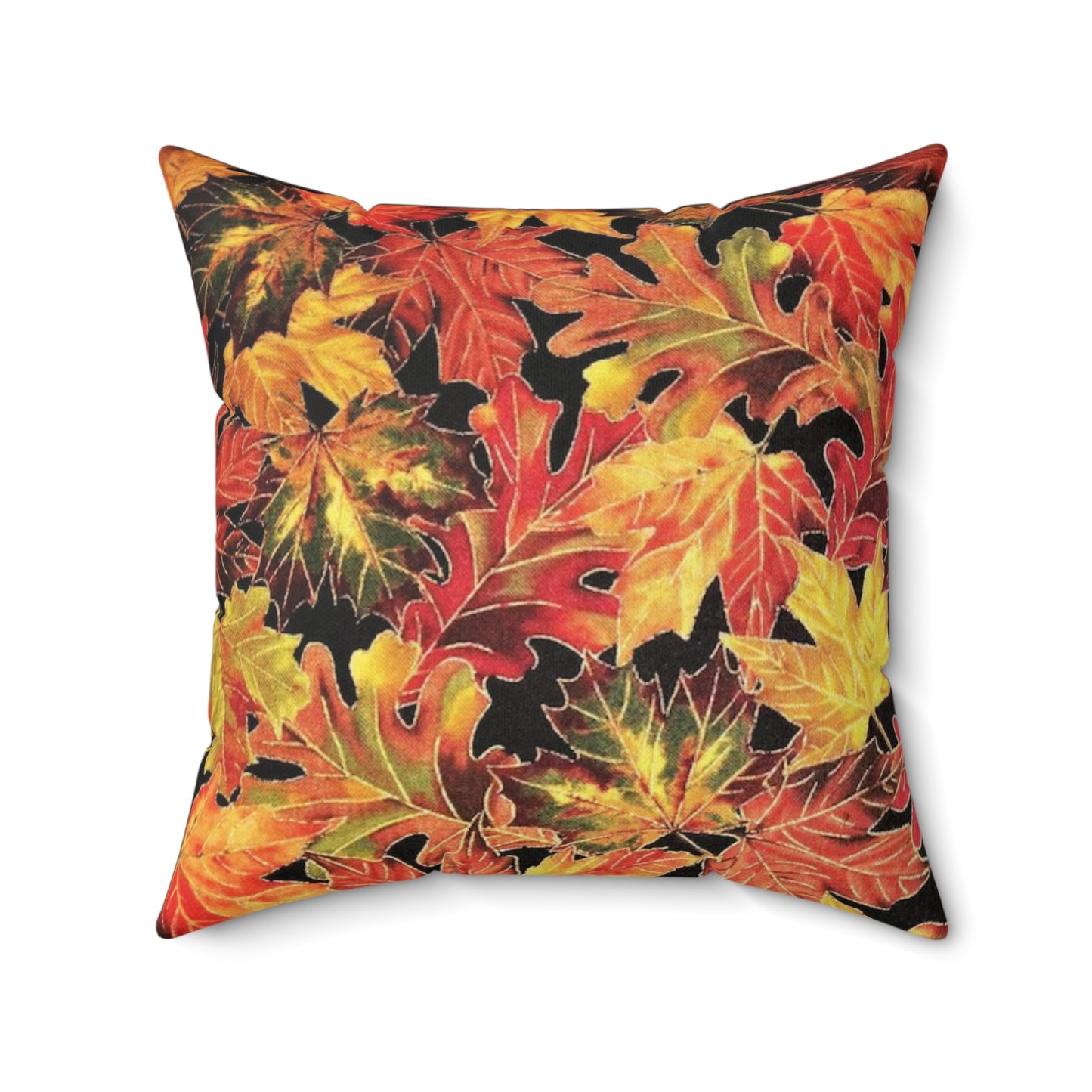 Spun Polyester Square Pillow Fall Leaves