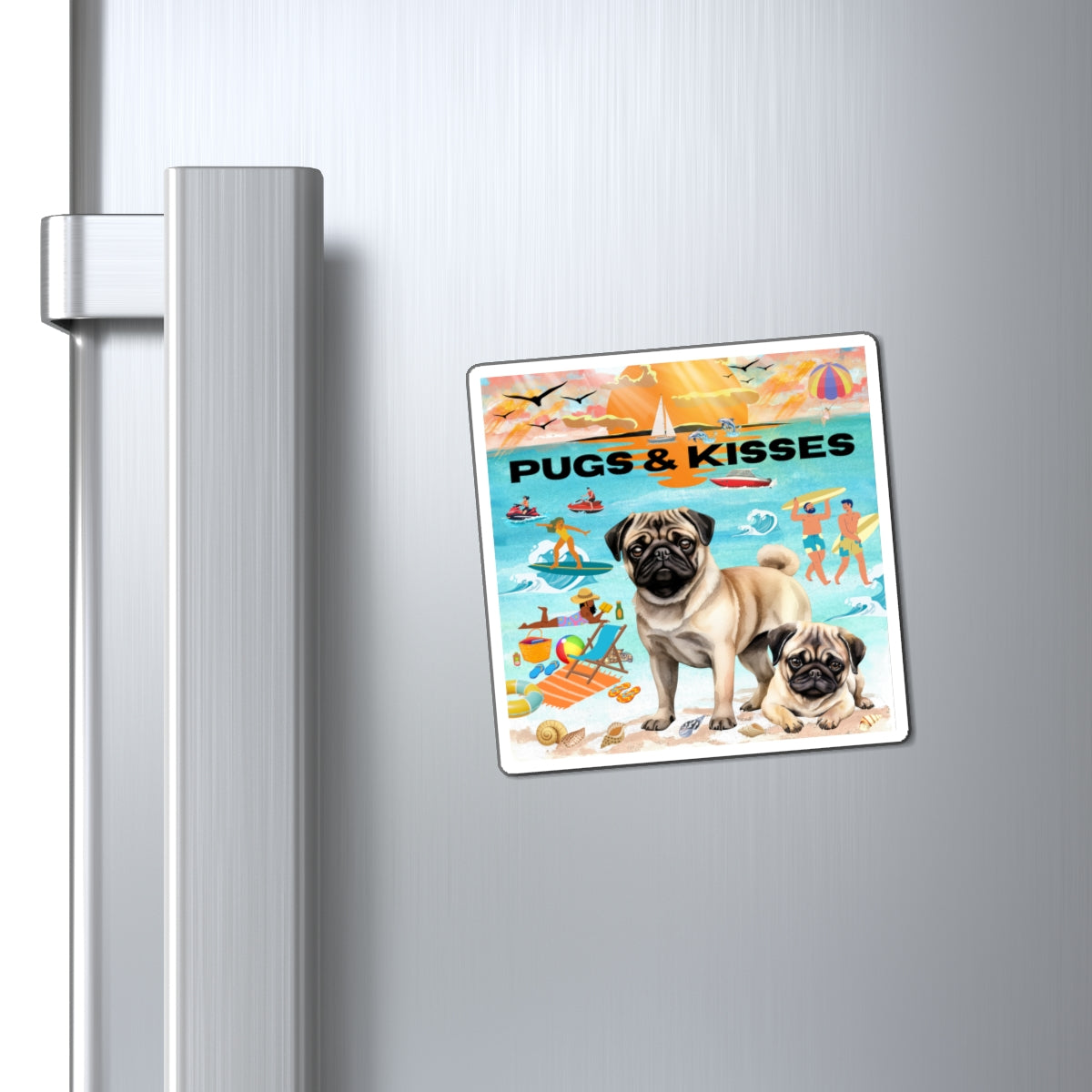 Magnets Pug & Kisses