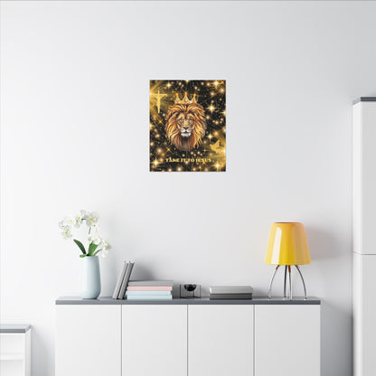 Take It To Jesus- Majestic Lion Canvas Print, Spiritual Wall Art, Take It To Jesus Decor, Faithful Home Decoration, Christian Gift for All Occasions