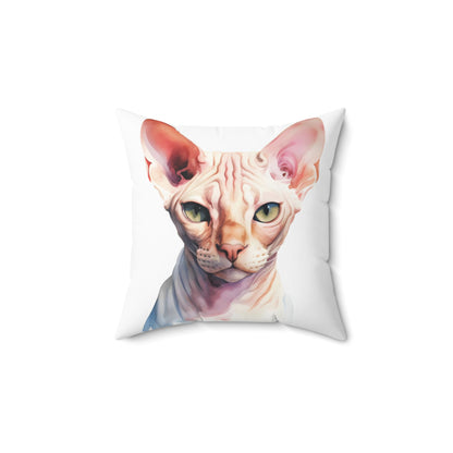 Spun Polyester Square Pillow Sphynx 2