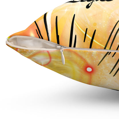 Leave The Light On Spun Polyester Square Pillow