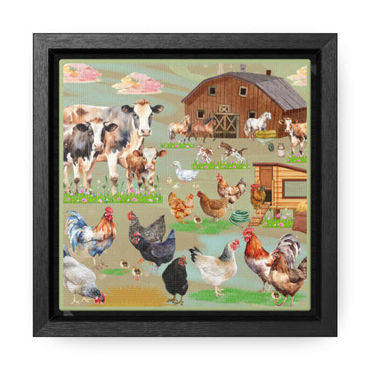 Springtime At The Barnyard Gallery Canvas Wraps, Square Frame