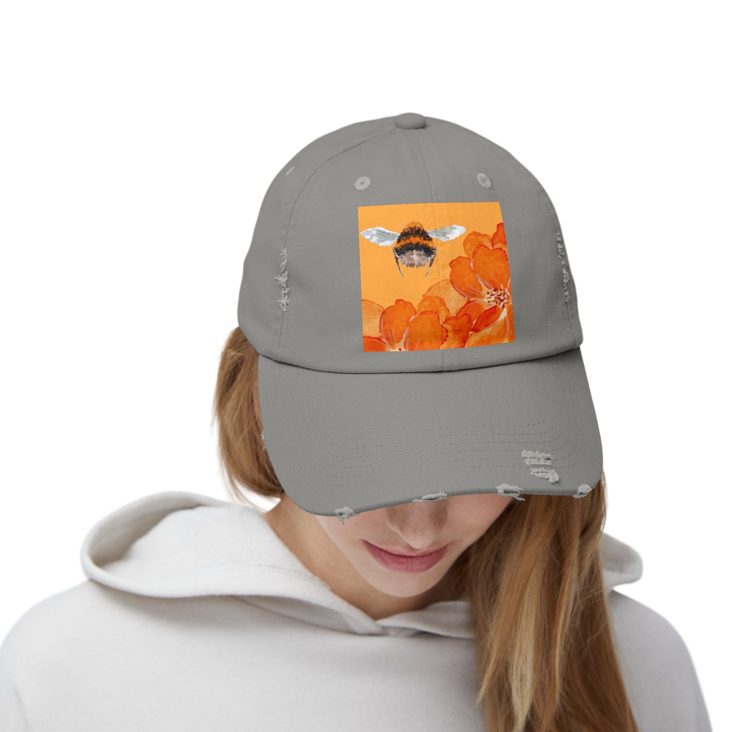 Bee 2 Unisex Distressed Cap