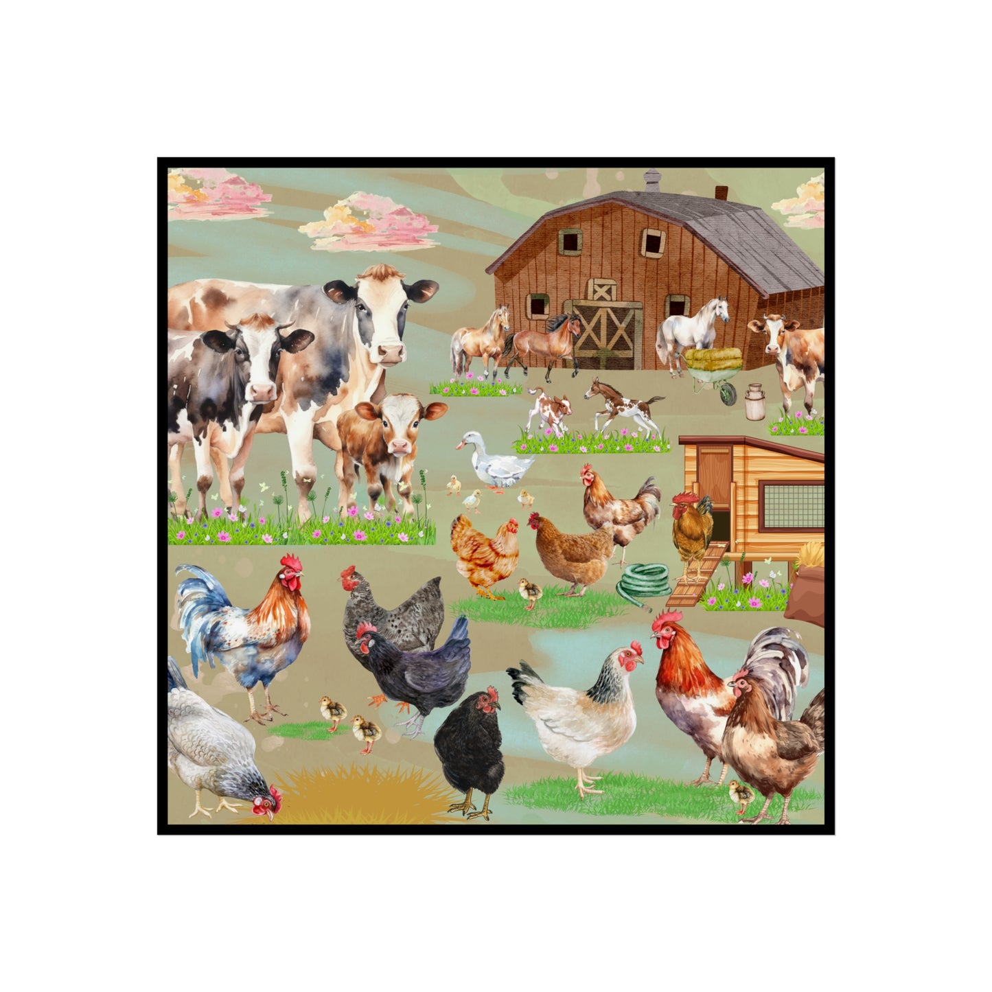 Springtime At The Barnyard Fine Art Posters