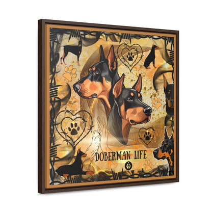 Doberman Life Canvas Wall Art