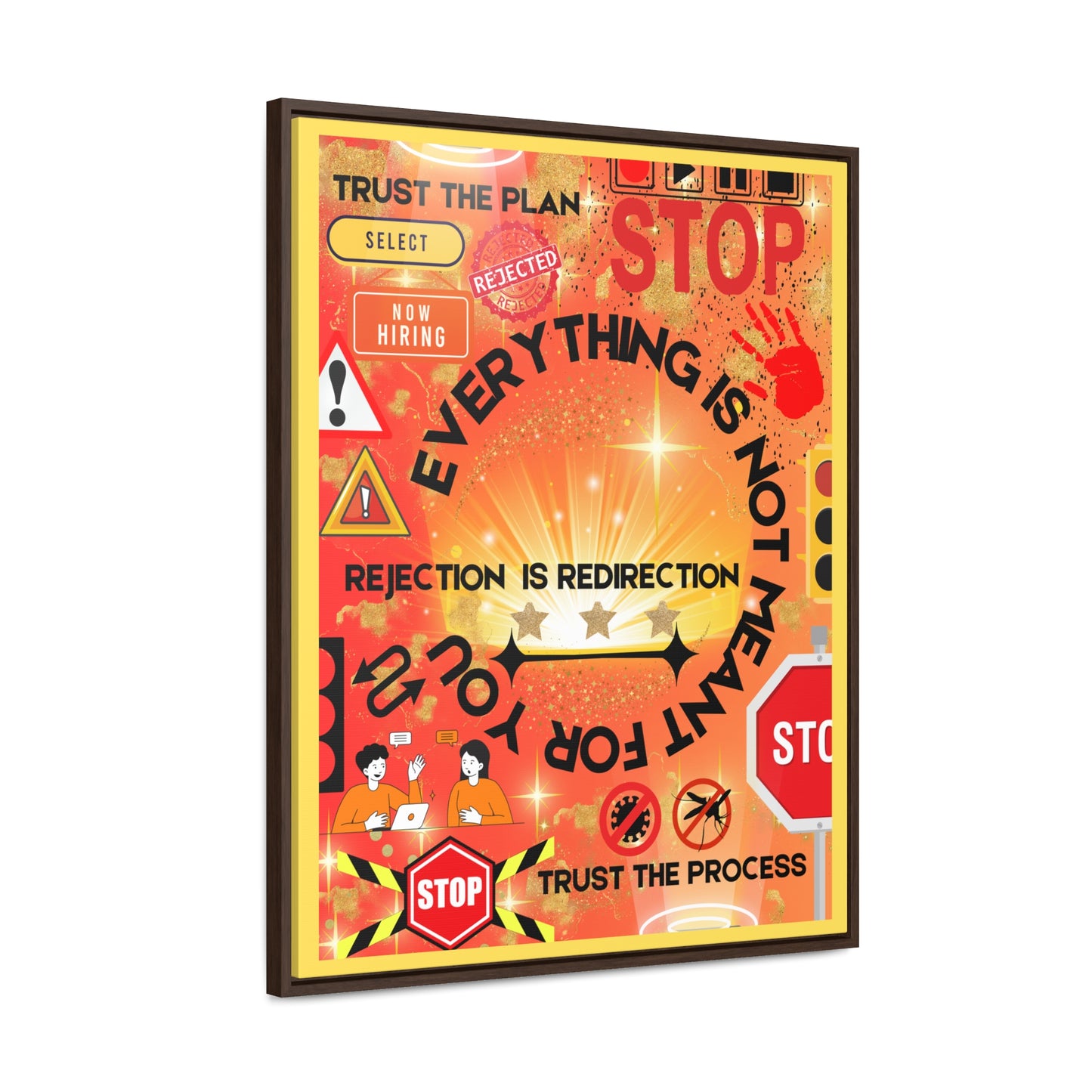 Rejection is Redirection Canvas Wall Art