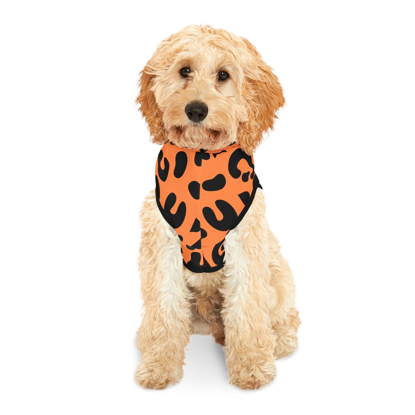 Pet Hoodie Leopard Orange