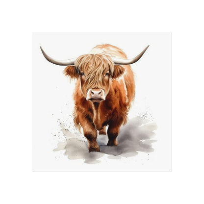 Highland Cow Walking Fine Art Posters