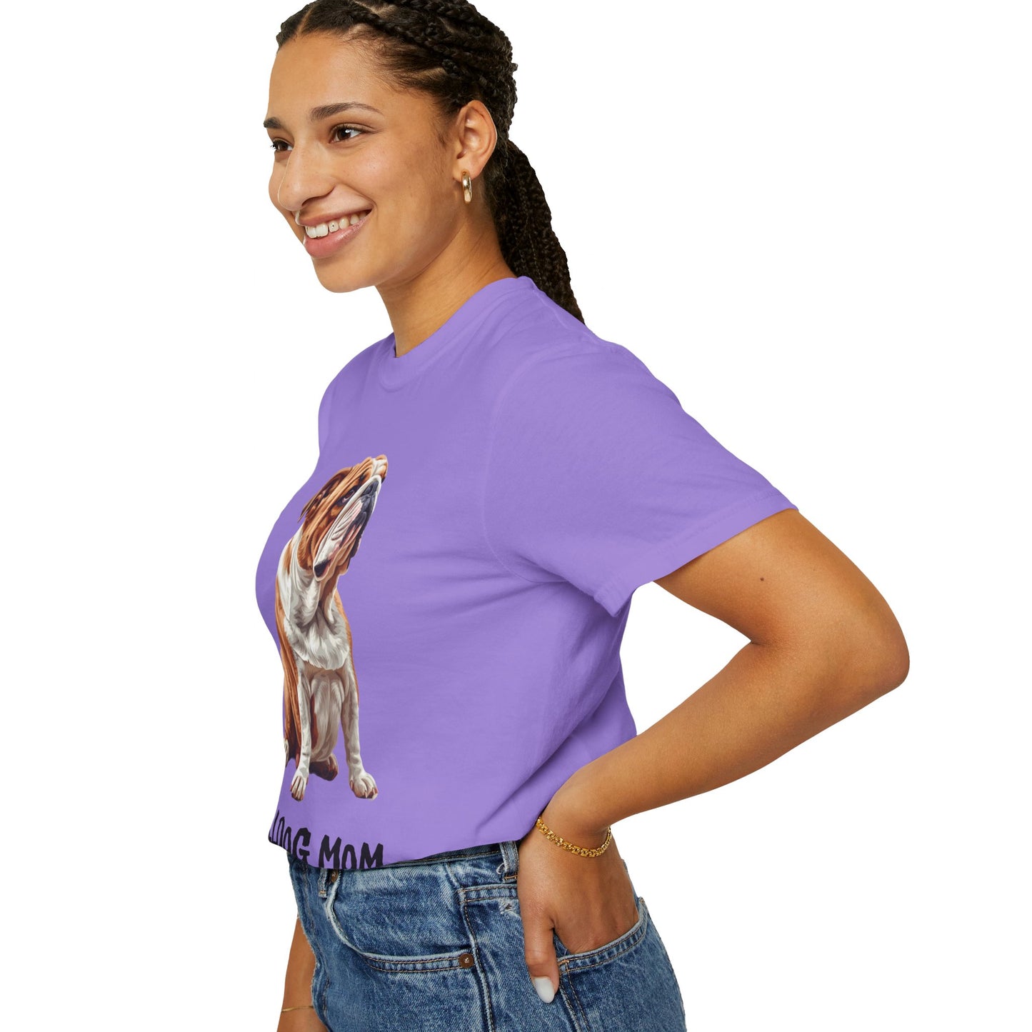 Bulldog Mom Unisex Garment-Dyed T-shirt