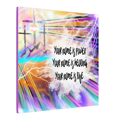 Your Name - Inspirational Wall Art Canvas, Motivational Home Decor, Faith-Based Gift, Religious Art for Home, Modern Canvas Print, Uplifting Artwork
