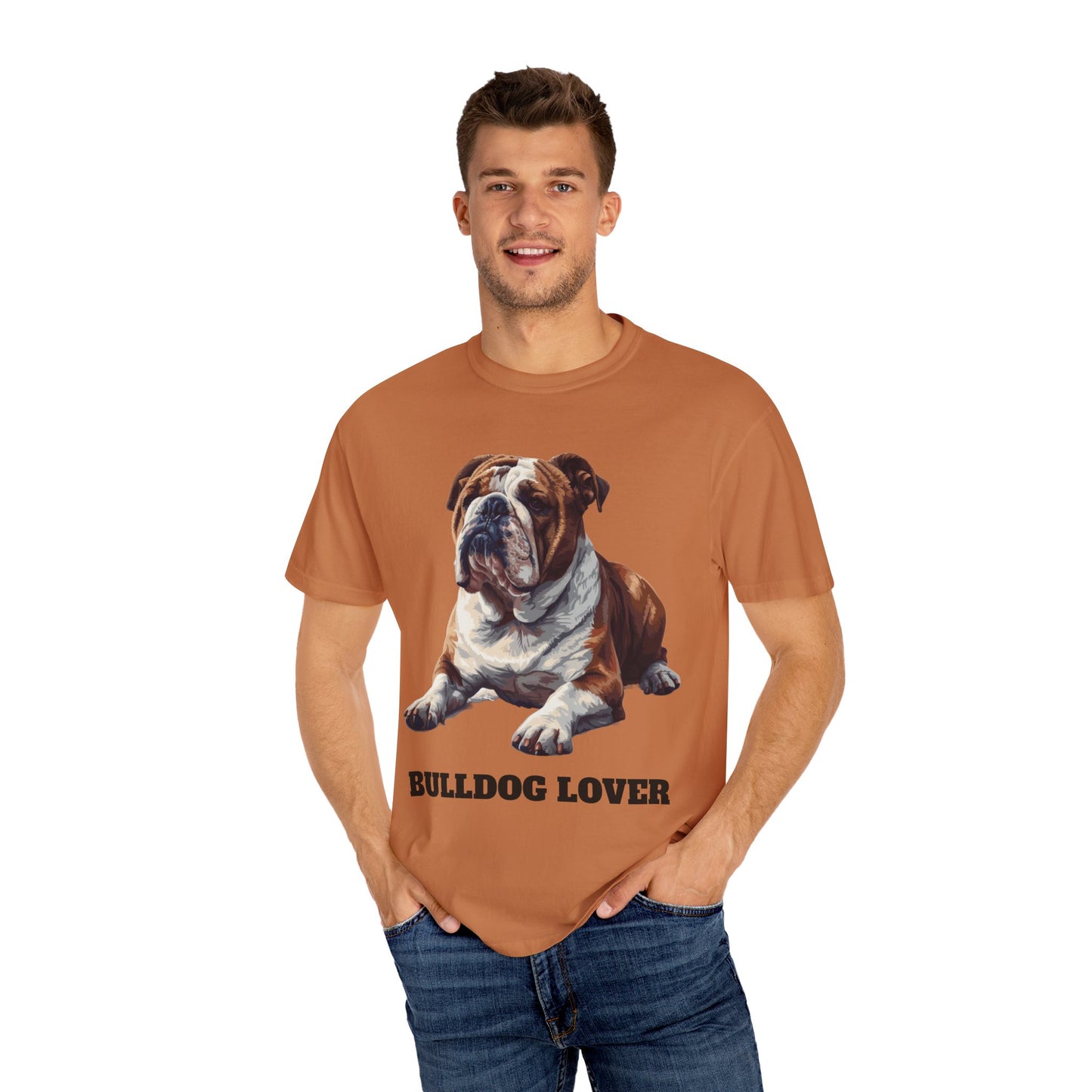 English Bulldog Lover Unisex Garment-Dyed T-shirt