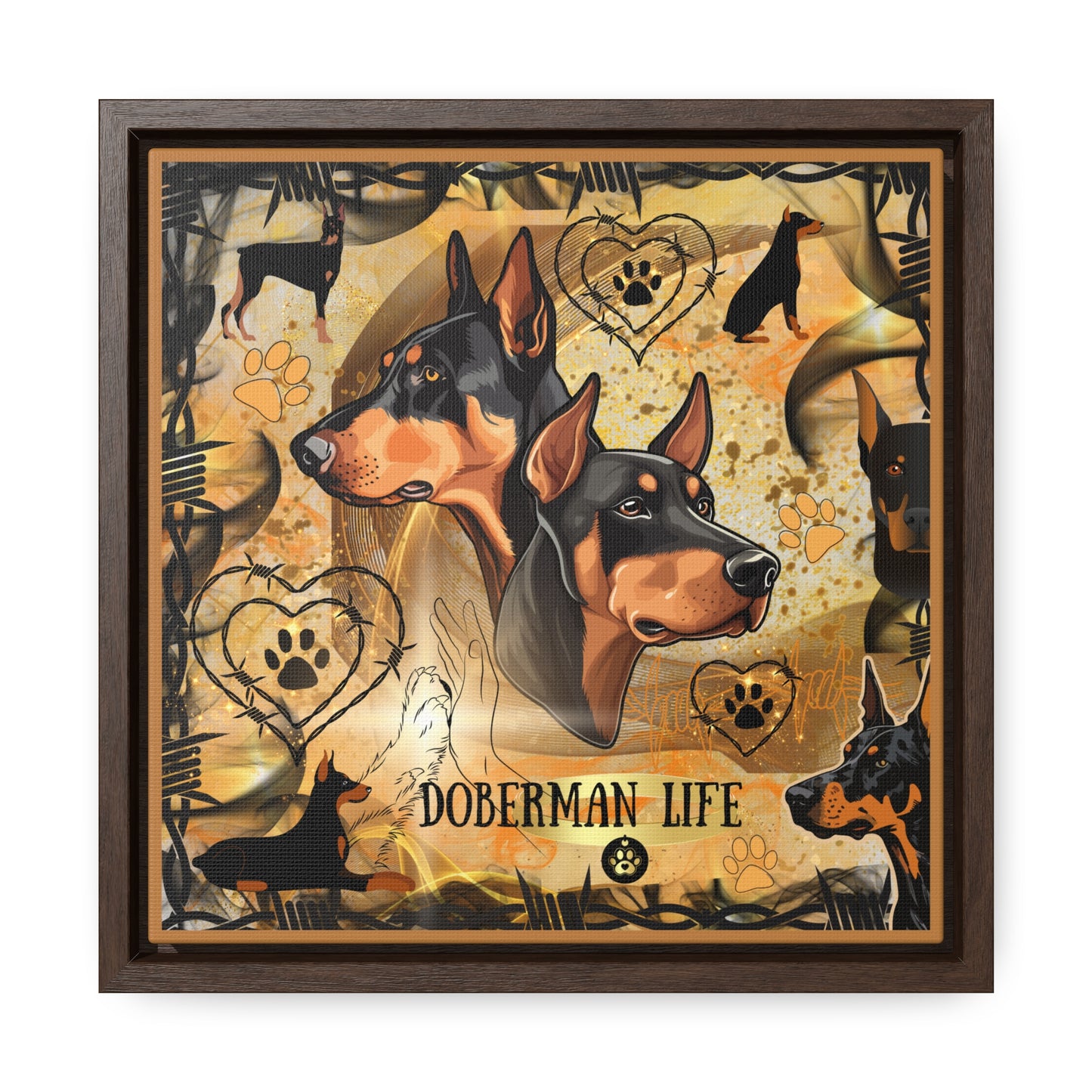 Doberman Life Canvas Wall Art