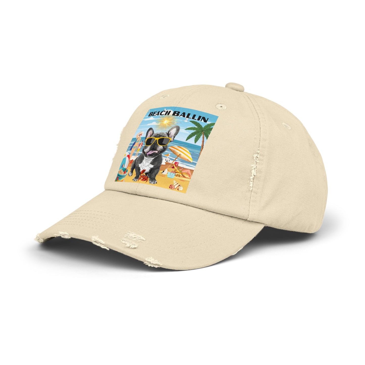 Beach Ballin Unisex Distressed Cap