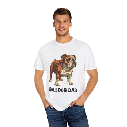 English Bulldog Dad Unisex Garment-Dyed T-shirt