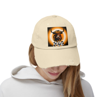 Moo Unisex Distressed Cap