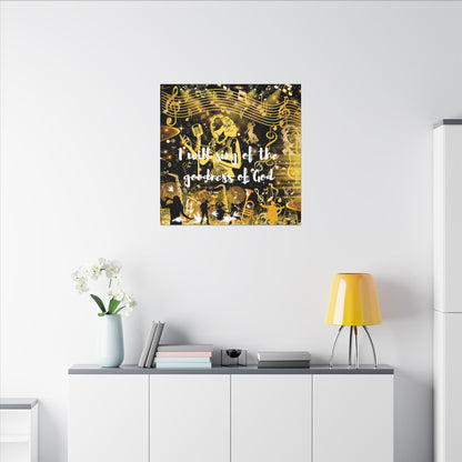 I Will Sing - Inspirational Canvas Wall Art, Music Decor, Home Office Inspiration, Gift for Musicians, Religious Gift, Wall Decoration
