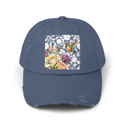 Hummingbird 2 Unisex Distressed Cap