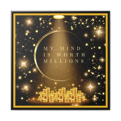 My Mind Is Worth Millions Canvas Wall Art