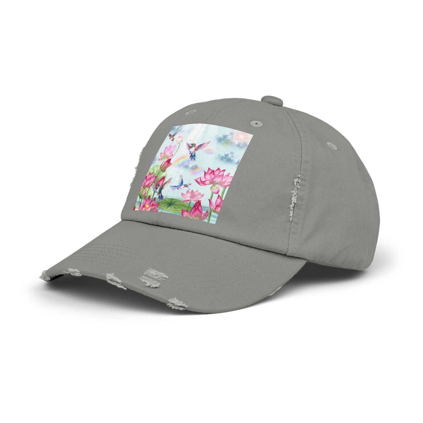 Sipping On Sunshine Unisex Distressed Cap