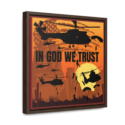 In God We Trust Gallery Canvas Wraps, Square Frame