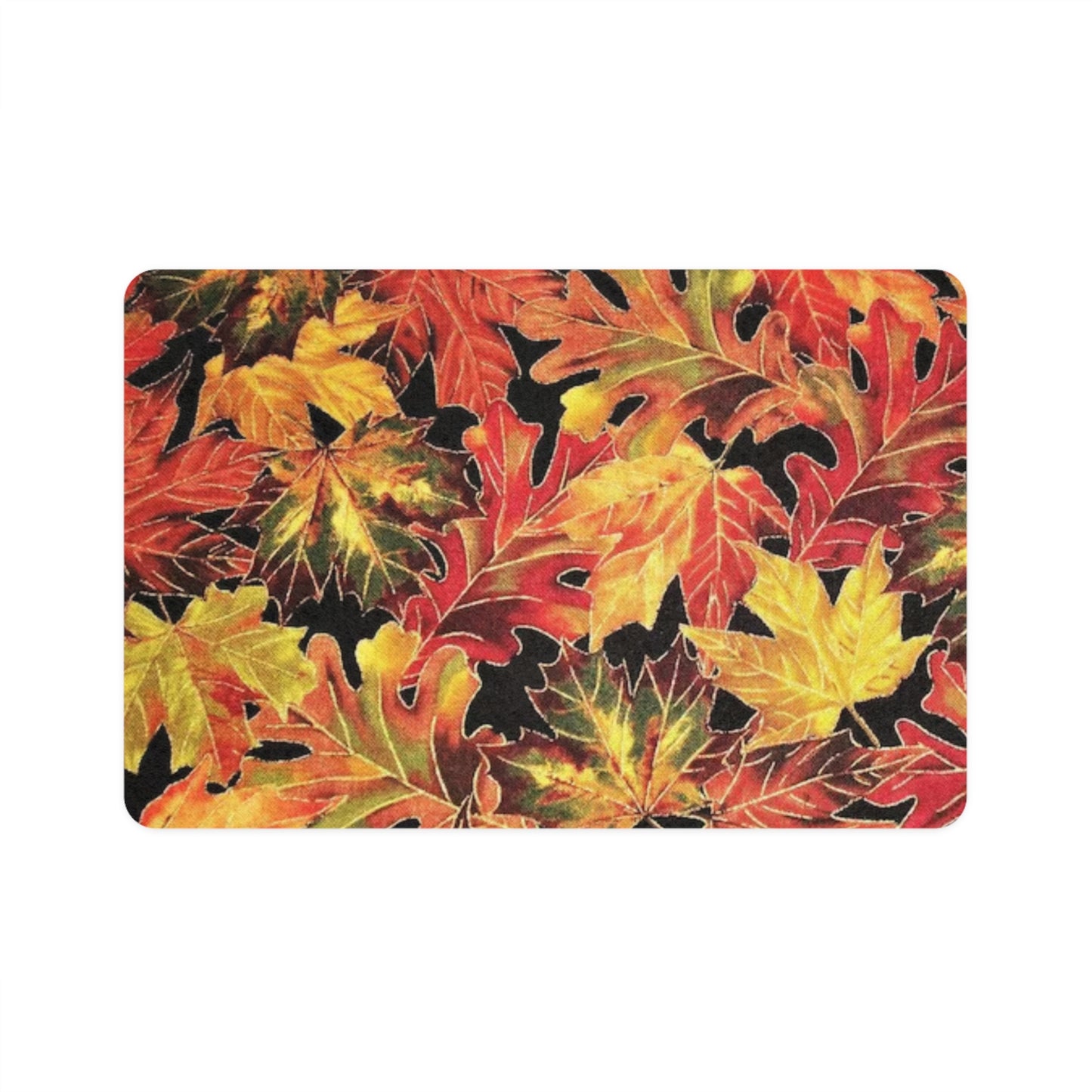 Pet Food Mat (12x18) Leaves 3