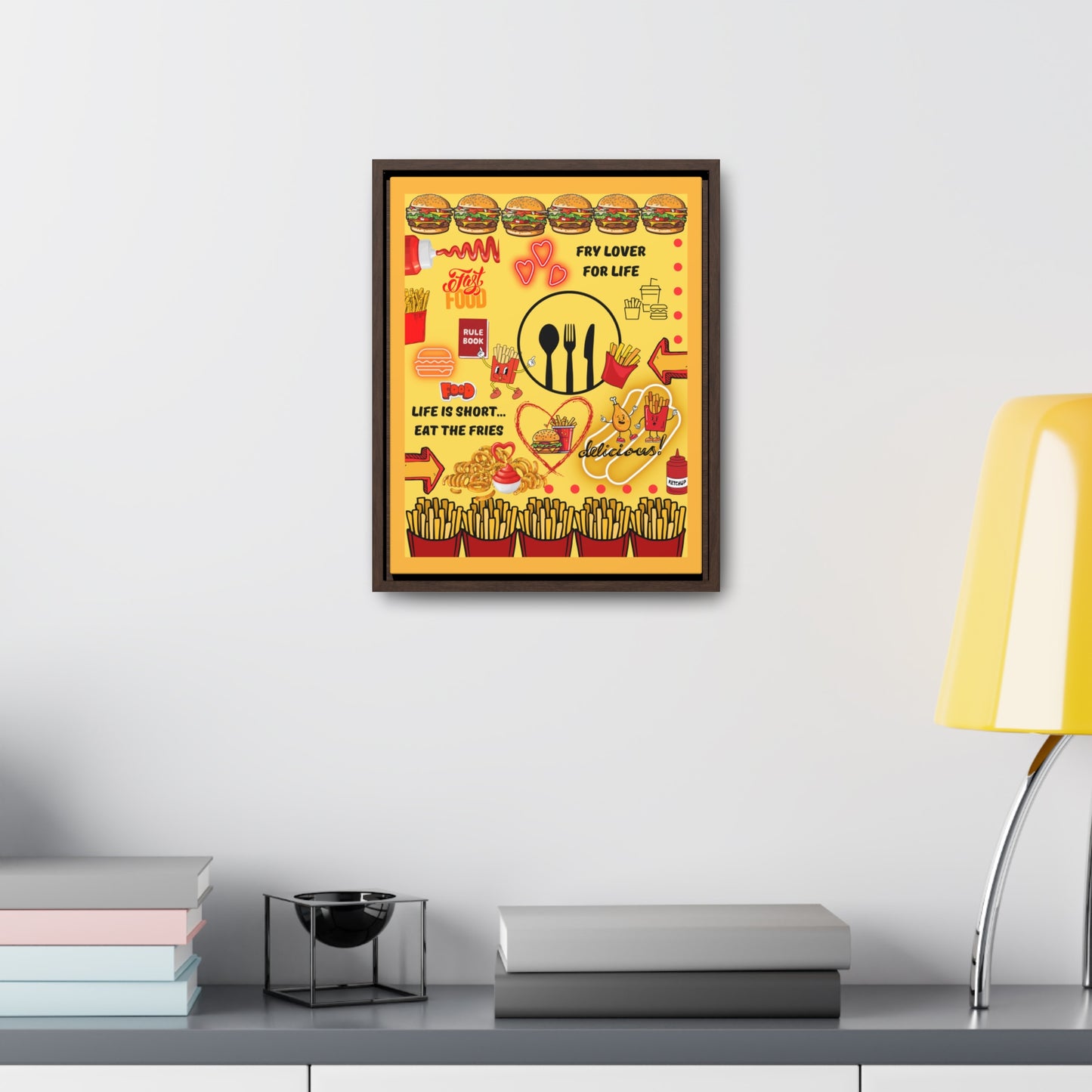 Eat The Fries Canvas Wall Art