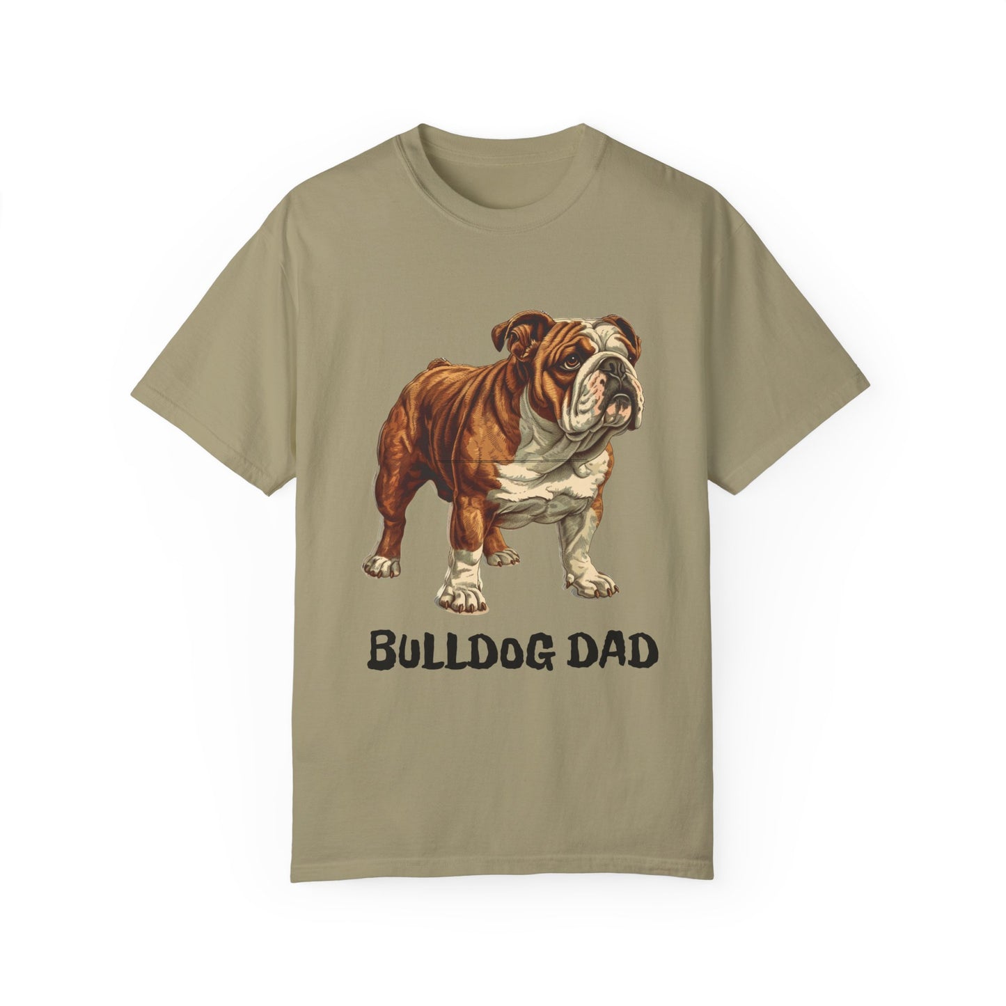 English Bulldog Dad Unisex Garment-Dyed T-shirt