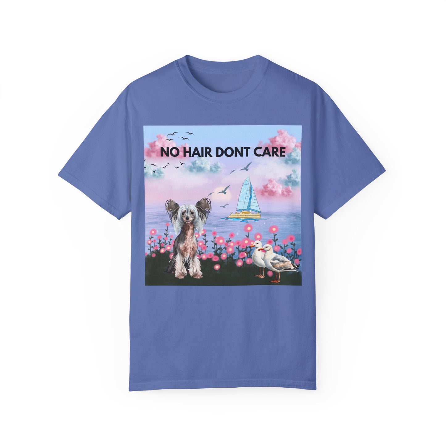 No Hair Don't Care Unisex Garment-Dyed T-shirt