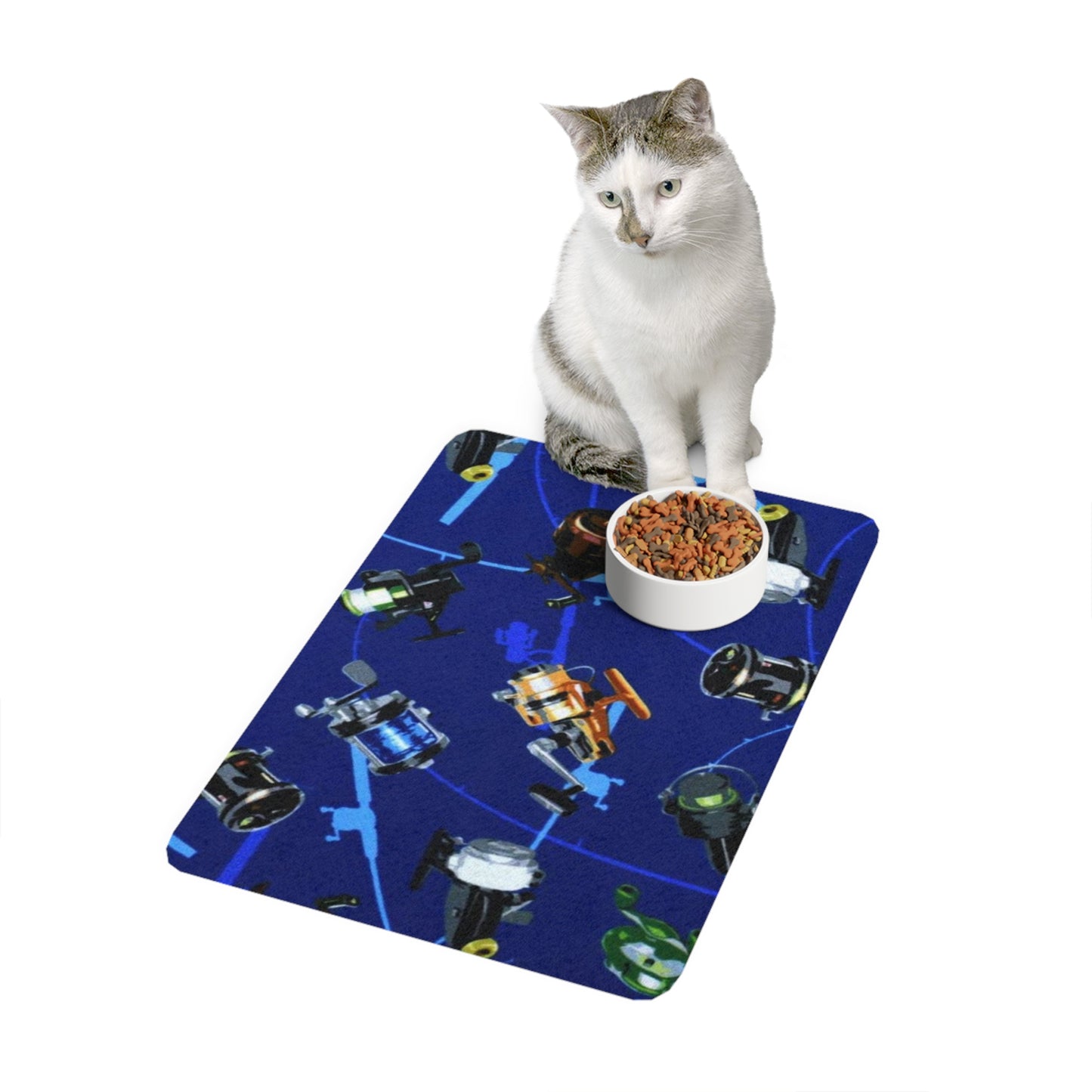 Pet Food Mat (12x18) Fishing Reels