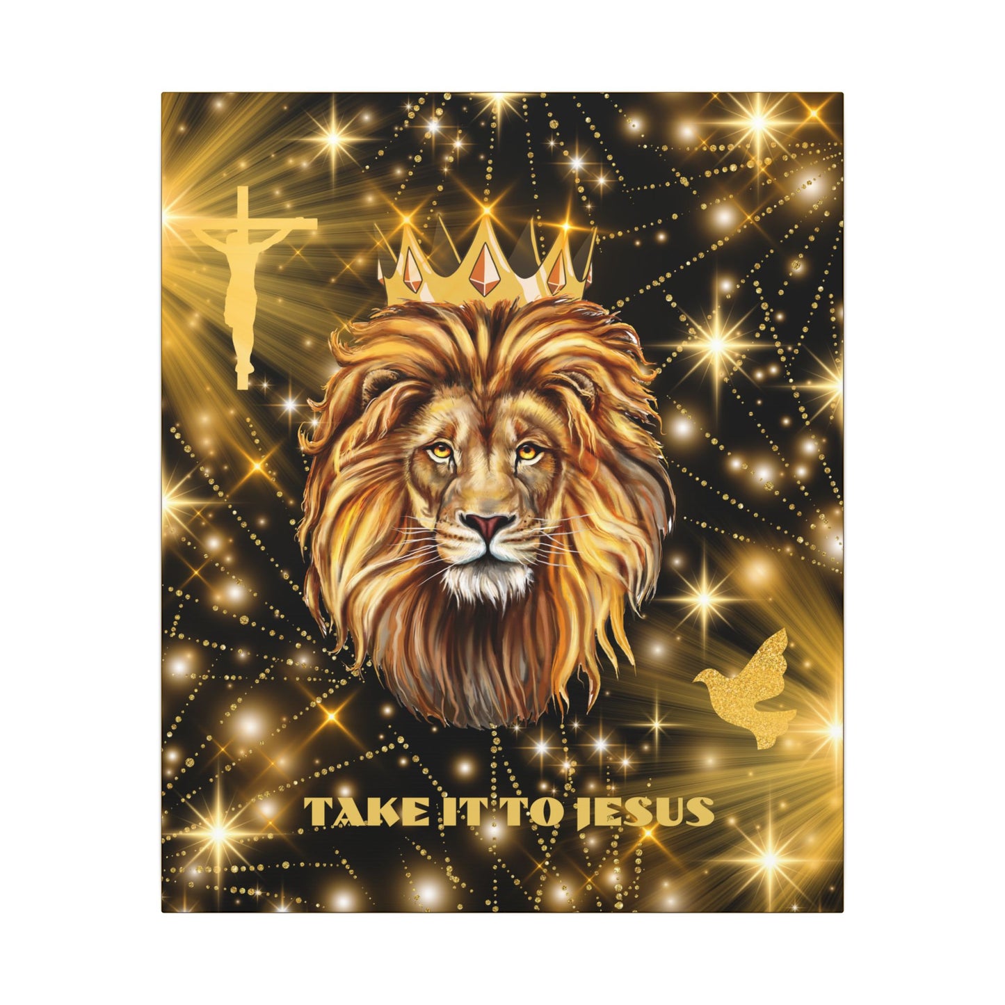 Take It To Jesus- Majestic Lion Canvas Print, Spiritual Wall Art, Take It To Jesus Decor, Faithful Home Decoration, Christian Gift for All Occasions