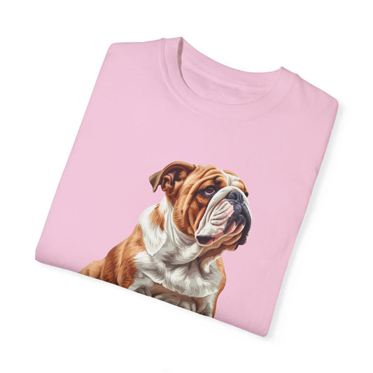 Bulldog Mom Unisex Garment-Dyed T-shirt