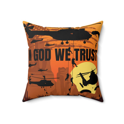 In God We Trust Spun Polyester Square Pillow