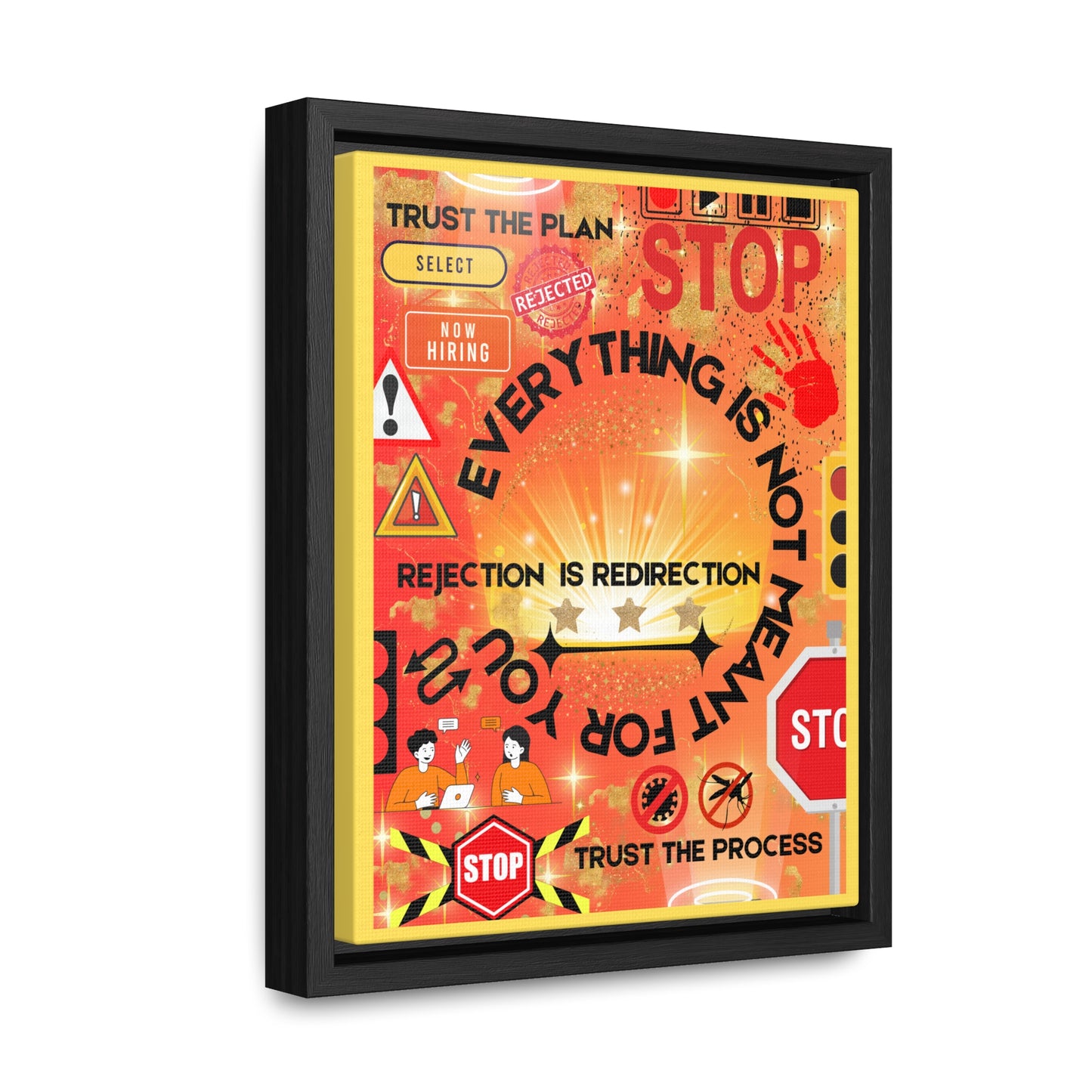 Rejection is Redirection Canvas Wall Art