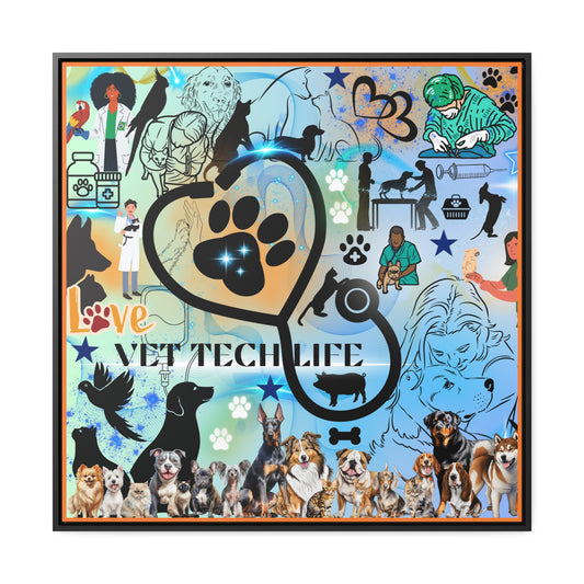 Vet Tech Life Canvas Wall Art