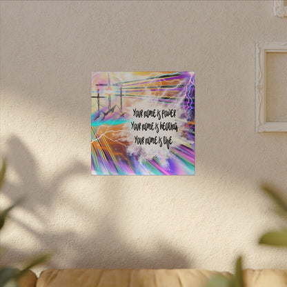 Your Name - Inspirational Wall Art Canvas, Motivational Home Decor, Faith-Based Gift, Religious Art for Home, Modern Canvas Print, Uplifting Artwork